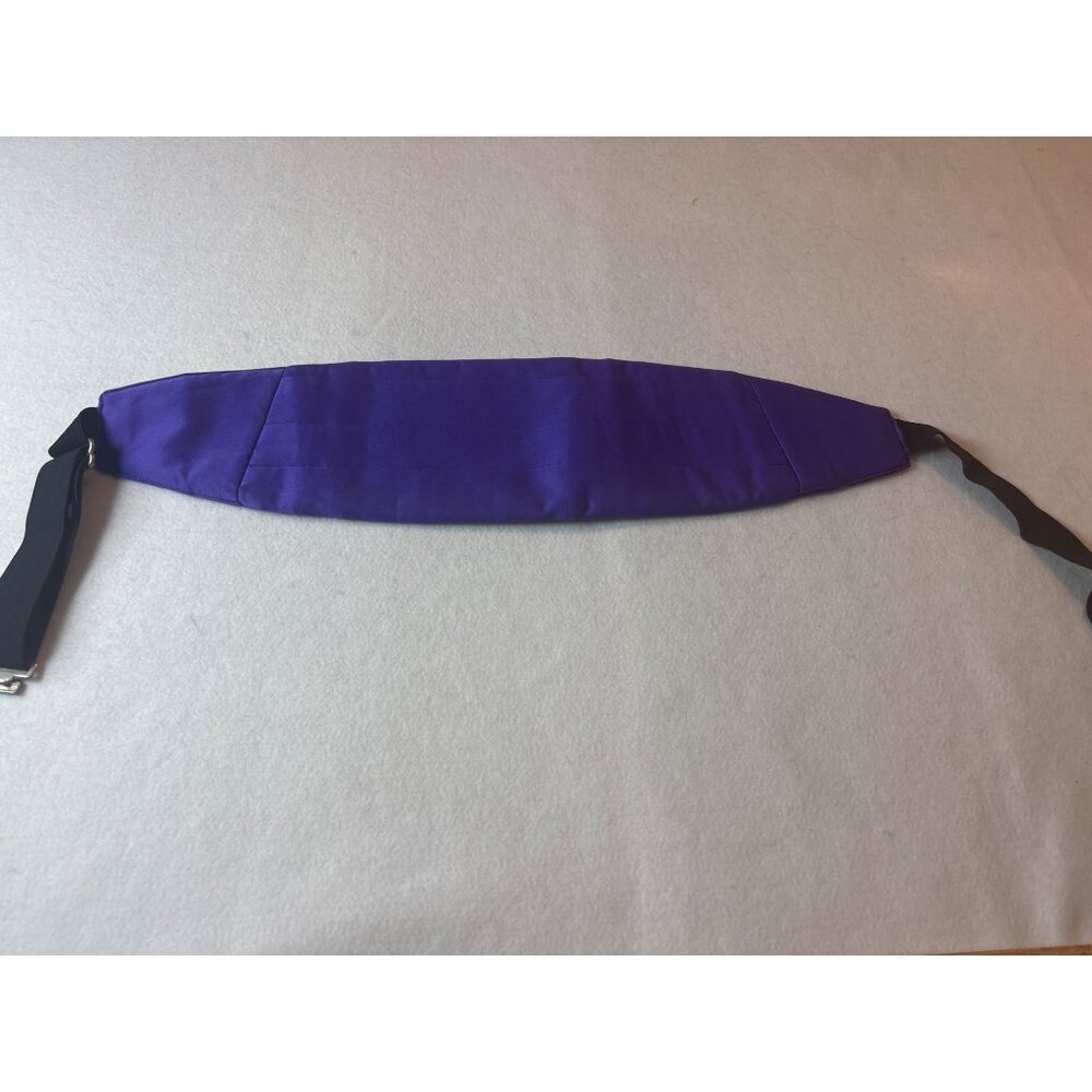 Purple Satin Cummerbund Adjustable Waist S